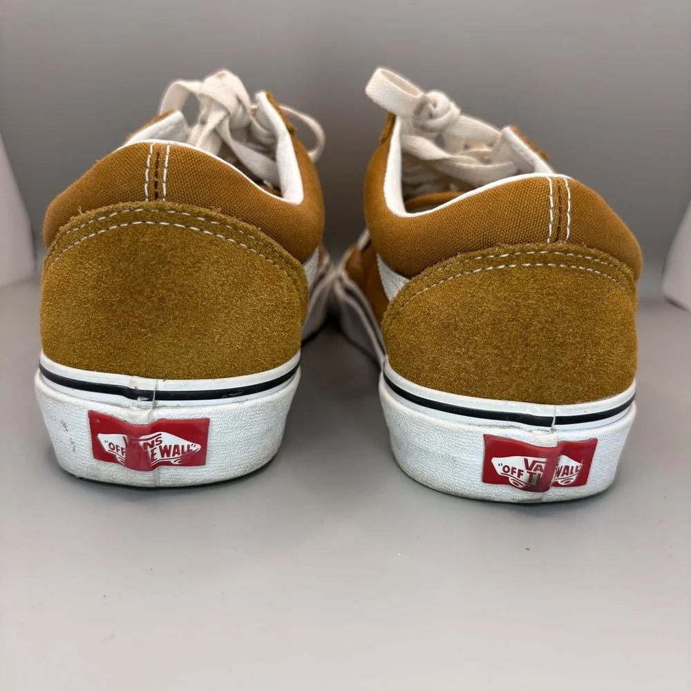 Vans Old Skool Bronze Brown Suede Canvas Skate Shoes Mens 7 Womens 8.5
